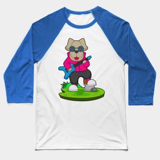 Dog Musician Guitar Music Baseball T-Shirt